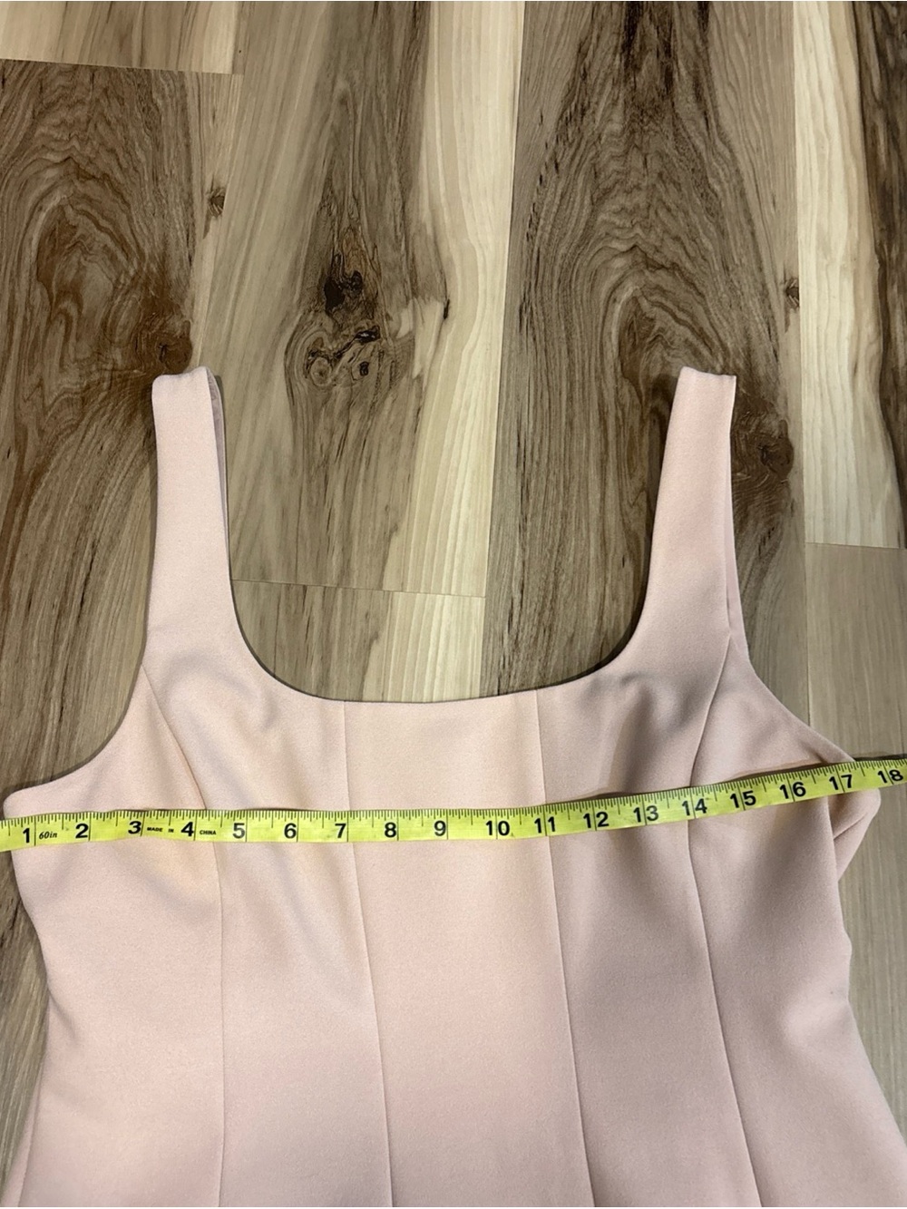NEW BCBG MAX AZRIA SCOOP NECK FLUTED DRESS BARE PINK NNH66P26 SIZE 12 $278.00 - Picture 4 of 8